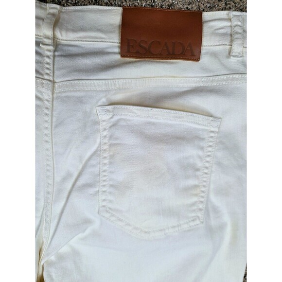 Escada Jeans Ivory Gold Size 42 - Picture 8 of 11